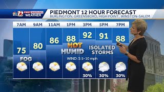 WATCH 90s Tuesday with heat index 100105 isolated storms [upl. by Htaek]