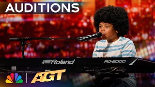 9YearOld Journeyy Sings Original Song quotParadisequot  Auditions  AGT 2024 [upl. by Granese828]