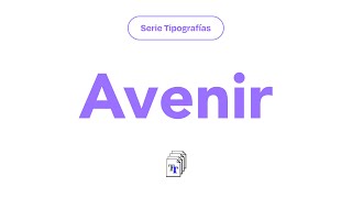 La tipografía mas pura de Frutiger  Avenir [upl. by Stafani]