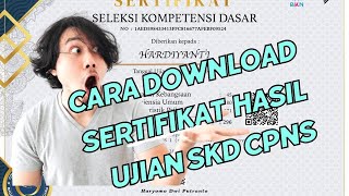 cara download sertifikat hasil ujian SKD CPNS 2024 [upl. by Eniluqcaj]