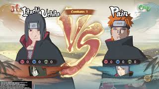 Orochimaru y itachi vs Pain y konan en superdificil naruto [upl. by Obadiah]