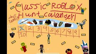 Calendar for classic roblox event [upl. by Clyve]