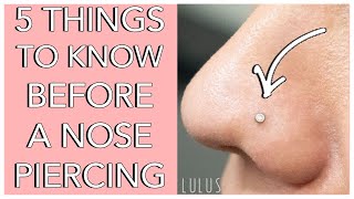 5 Things To Know Before Getting A Nose Piercing [upl. by Derfliw]