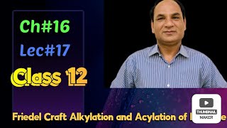 Ch16 Lec17Friedel Craft Alkylation and AcylationClass12 Chemistry [upl. by Mercedes]