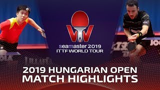 Wang Chuqin vs Simon Gauzy  2019 ITTF World Tour Hungarian Open Highlights R16 [upl. by Halyk]