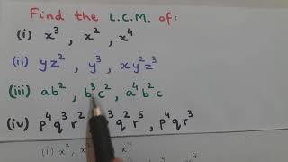 Video 65 Finding LCM of Algebraic Expressions [upl. by Valma]