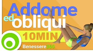 Allenamento Addominali 10 Minuti  Esecizi per Addome ed Obliqui a Casa [upl. by Nnayecats]