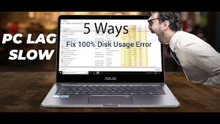 FIX PC LAGSlow 100  Disc Error in Windows 10 [upl. by Annoeik]