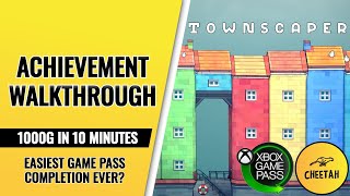 Townscaper  Achievement Walkthrough 1000G IN 10 MINUTES Xbox Game Pass [upl. by Retsehc]