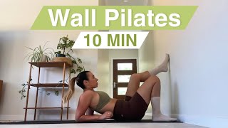 10 Min WALL PILATES ABS WORKOUT  28 Day Wall Pilates Challenge  Day 3 amp 14 [upl. by Belak44]