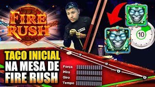 O DESAFIO MAIS IMPOSSÍVEL JOGUEI COM O TACO INICIAL NA MESA FIRE RUSH NO 8 BALL POOL [upl. by Drislane]