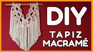 ✅DIY TAPIZ de MACRAME paso a paso  DIY Macrame Wall Hanging Step by Step Tutorial [upl. by Vilhelmina]