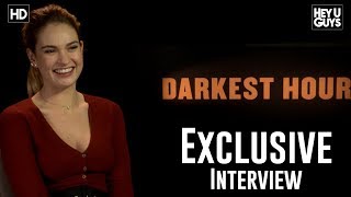 Lily James  Darkest Hour Exclusive Interview [upl. by Hunsinger539]