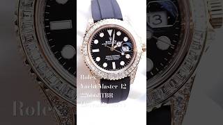 Rolex YachtMaster 42 Yellow Gold Diamond Paved Watch Baguette Diamond Bezel 226668TBR [upl. by Erbma102]