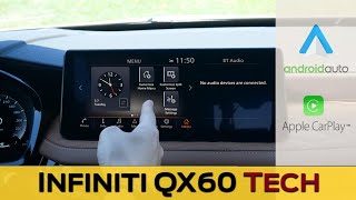 Infiniti QX60 Media Screen  Apple CarPlay Android Auto Navigation and more 20222024 models [upl. by Naoh955]