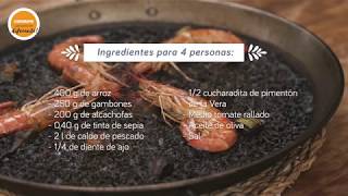 Arroz Negro con Gambas 🥘  Comida Mediterránea 🍅🍴  Consum [upl. by Aikemaj501]