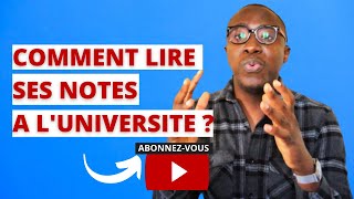 COMMENT LIRE SES NOTES OU SES COURS A L UNIVERSITÉ [upl. by Ahsinhoj]