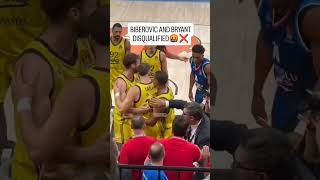 😳Biberovic and Bryant DISQUALIFIED from the Turkish derby shorts brawl basketball [upl. by Terina521]