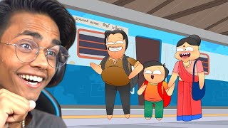 HardToonz INDIAN FAMILY TRIPS PARODY Animations😂 [upl. by Schwing]