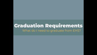 Graduation Requirements [upl. by Wilek]