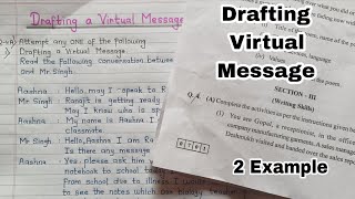 Drafting a Virtual Message Class 12Board Exam 12 Writing SkillVirtual message examplesBoards 2023 [upl. by Elata]