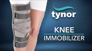 How to wear Tynor Knee Immobilizer to immobilize support and protect the injured or operated knee [upl. by Leonerd732]