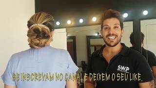 COQUE ROMÂNTICO PARA NOIVAS E MADRINHAS  LINDO PENTEADO SEMI PRESO [upl. by Ainimre]