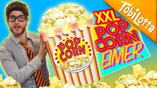 XL PopCorn Abfalleimer basteln  Recycling Kinder  Bastelideen  Kinderkanal  111 [upl. by Weinshienk]