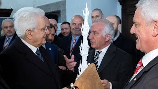 Il Presidente Mattarella visita il Santuario Monastero di Santa Rosa da Viterbo [upl. by Reisman396]