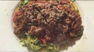 Beef Bolognese amp Spiralised Courgette  RECIPES  WERN FITNESS TV [upl. by Nye618]