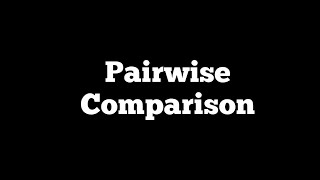 Pairwise comparison [upl. by Earized12]