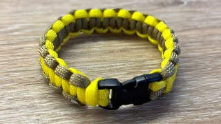 How to make a paracord bracelet Two colors [upl. by Nwahsid]