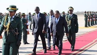 Mozambican President Filipe Nyusi Lands In Zimbabwe [upl. by Nahtaoj]