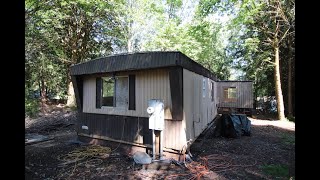 Tearing Out the Aluminum Siding Back Door and Window from my Old Single Wide Mobile Home Rebuild [upl. by Olivie540]