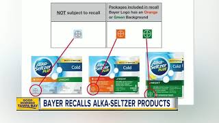 AlkaSeltzer Plus products recalled due to labeling error [upl. by Sesiom]