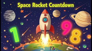 Space Rocket Countdown  Learning Song for Kids [upl. by Naitsabes]