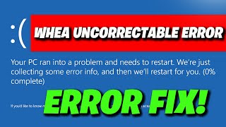 WHEAUNCORRECTABLEERROR Blue Screen BSOD Error On Windows 1110 PC FIX NEW 2024 [upl. by Helbona]