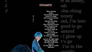 BTS quotDynamitequot 💜CoverLyrics shortsbts [upl. by Elkraps602]