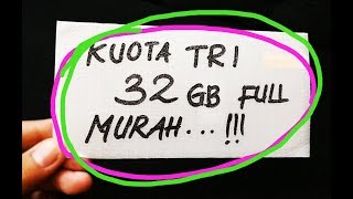 kuota internet tri paling murahcara beli kuota internet tri 32 gb [upl. by Irtimid]