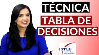 Técnica Tabla de Decisiones  ISTQB examinable [upl. by Anisirhc]