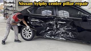 Perfect work Nissan Sylphy side collision repair [upl. by Nairim]