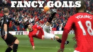 FIFA 14  HOW TO SCORE FANCY GOALS Bicycle Kicks Scissor Kicks Diving Header amp More [upl. by Ronal]