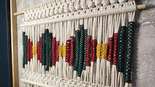 makrama wisząca na ścianę w stylu azteckim tutorial jak zrobićDIY macrame wall hanging aztec style [upl. by Salkcin]