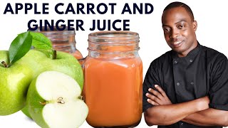 Apple Carrot and Ginger Juice  Homemade Fresh Apple Ginger Carrot Juice Recipe [upl. by Mayman]