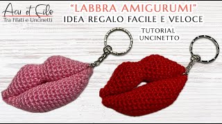 Labbra 👄 Amigurumi 🧶 Portachiavi 🔑 Bocca Tutorial Uncinetto 🪡 [upl. by Haissi]