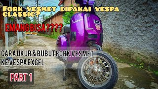 Custom fork Vespa matic untuk Vespa classic  bubut fork Vespa [upl. by Alios]