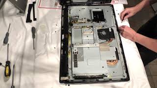 Disassembling an Asus all in one PC to replace the Hard Drive with a Samsung 860 EVO SSD [upl. by Annehcu]