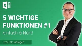 5 wichtige FUNKTIONEN für EINSTEIGER einfach erklärt  1  Lerne Microsoft Excel ✅ [upl. by Maller506]