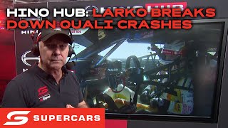 Larko Breaks Down Wild Boost Mobile Qualifying Crashes  2024 Repco Supercars Championship [upl. by Thun]