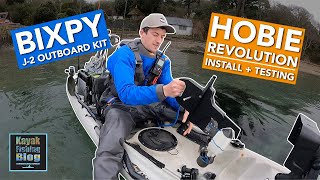 Installing a Bixpy J2 Outboard Motor Kit on a Hobie Revolution Kayak  OnTheWater Testing [upl. by Trefor]